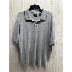 HAGGAR Men's (Size L) Short Sleeve Polo Shirt Gray